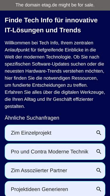 Screenshot of etag.de