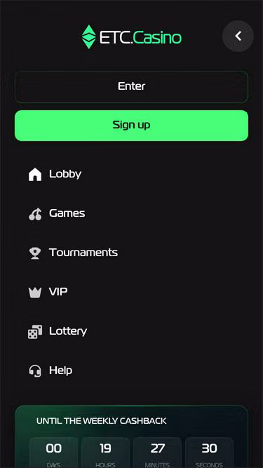 Screenshot of etc.casino