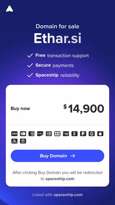 Screenshot of ethar.si