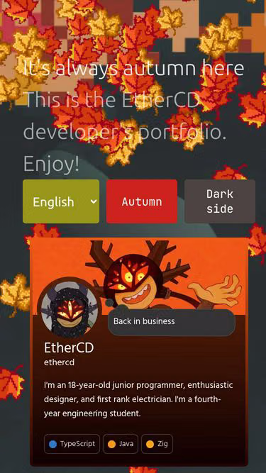 Screenshot of ether.cd