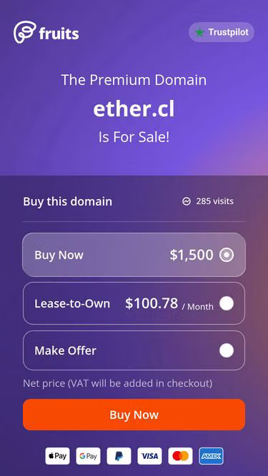 Screenshot of ether.cl