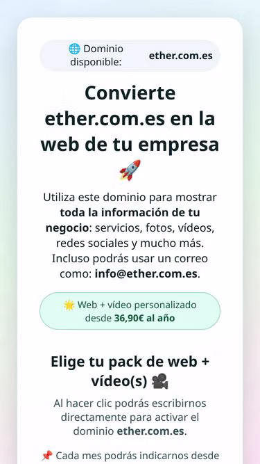 Screenshot of ether.com.es