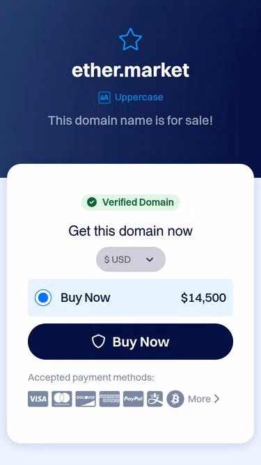 Screenshot of ether.market