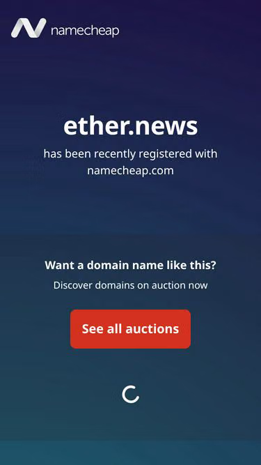 Screenshot of ether.news