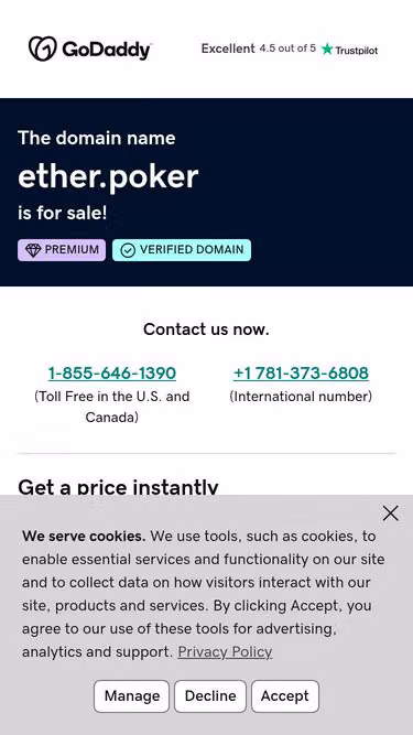 Screenshot of ether.poker