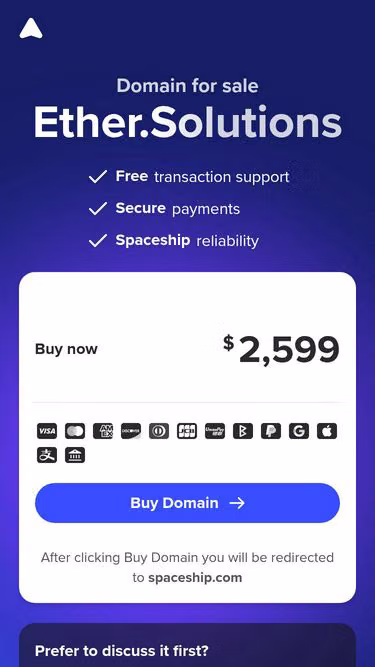 Screenshot of ether.solutions
