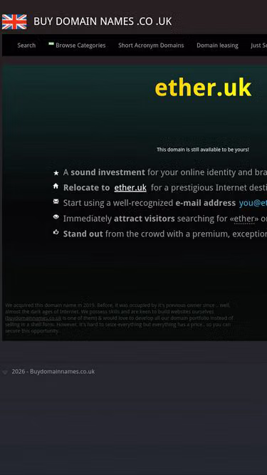 Screenshot of ether.uk