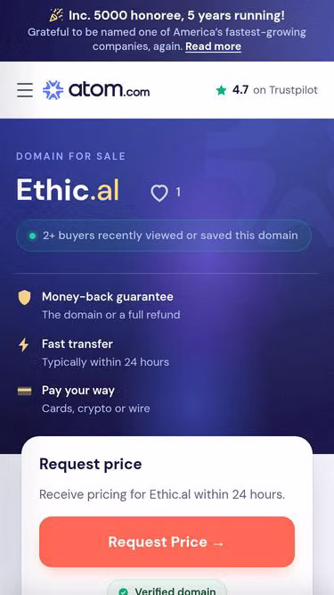 Screenshot of ethic.al