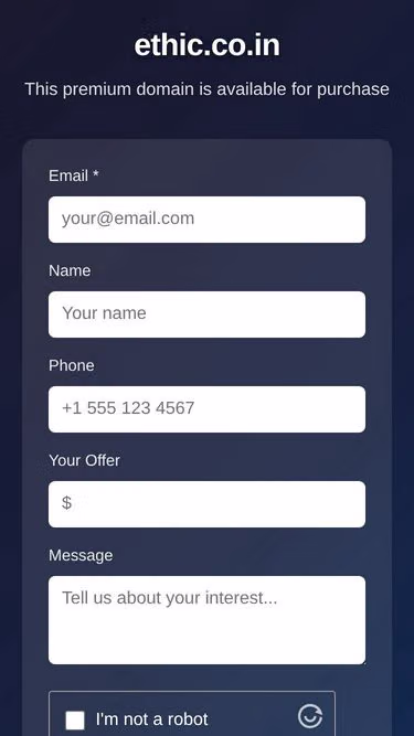 Screenshot of ethic.co.in