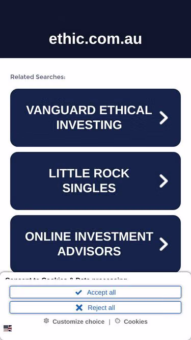 Screenshot of ethic.com.au