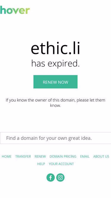 Screenshot of ethic.li