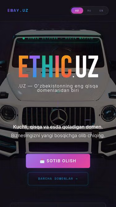 Screenshot of ethic.uz