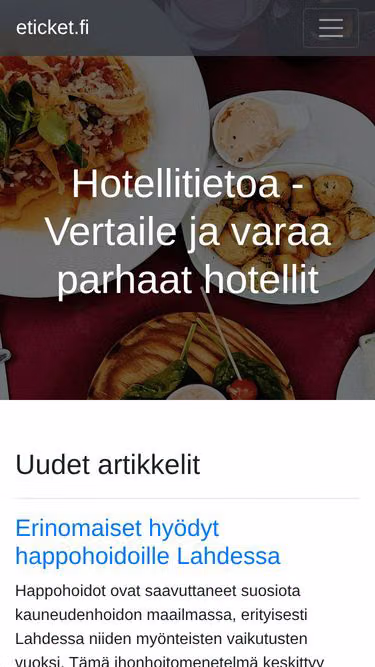 Screenshot of eticket.fi