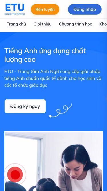 Screenshot of etu.edu.vn