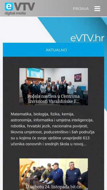 Screenshot of etv.hr