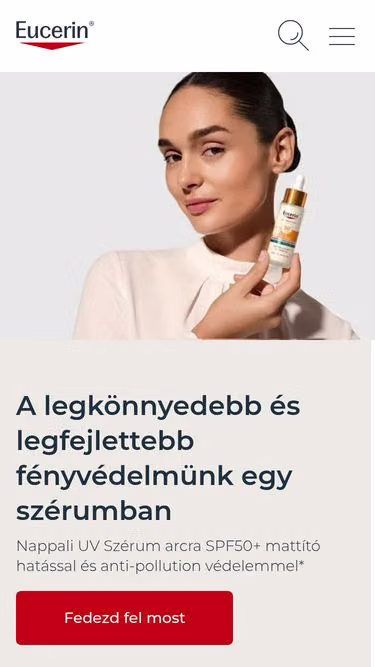 Screenshot of eucerin.hu