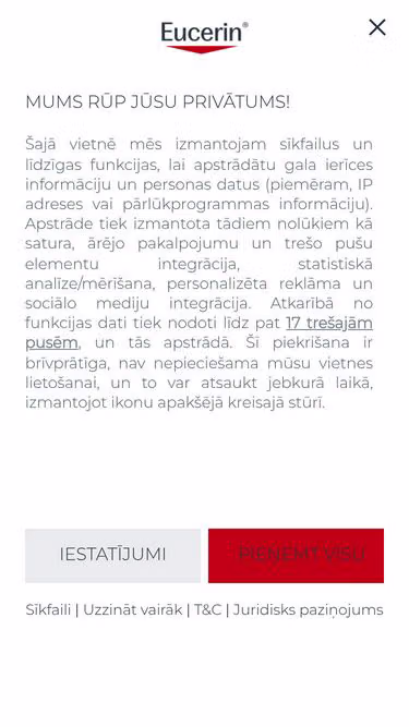Screenshot of eucerin.lv