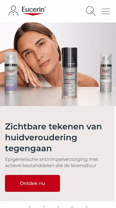 Screenshot of eucerin.nl