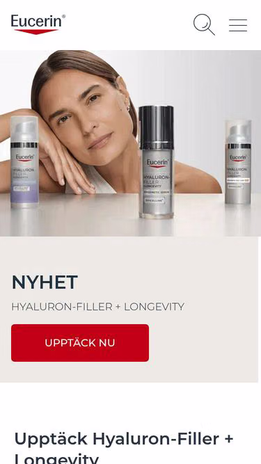 Screenshot of eucerin.se
