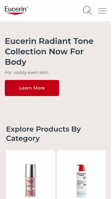 Screenshot of eucerin.us
