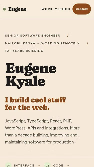 Screenshot of eugene.co.ke