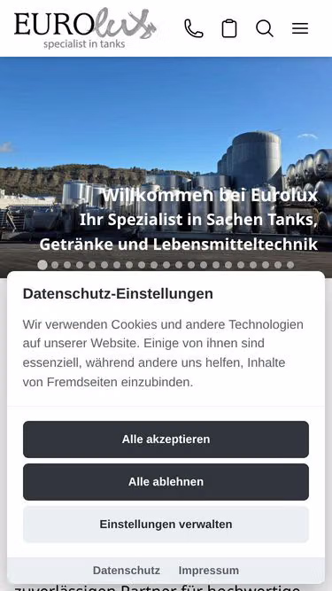 Screenshot of eurolux.de