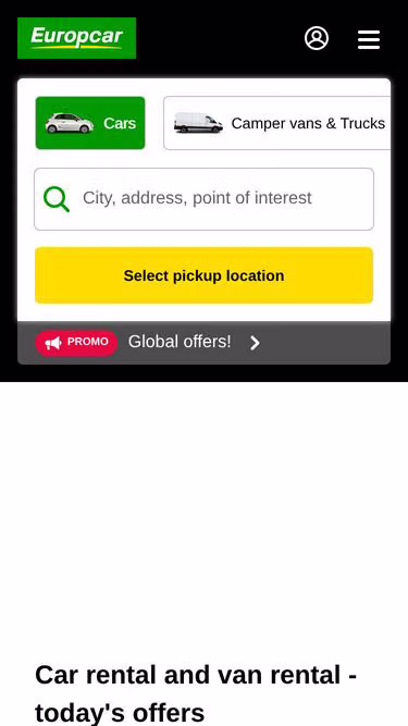 Screenshot of europcar.ch