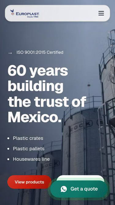Screenshot of europlast.mx