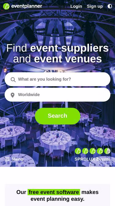 Screenshot of eventplanner.se