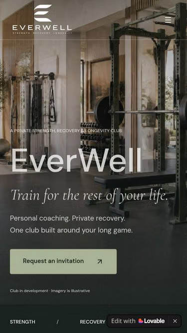 Screenshot of everwell.fitness