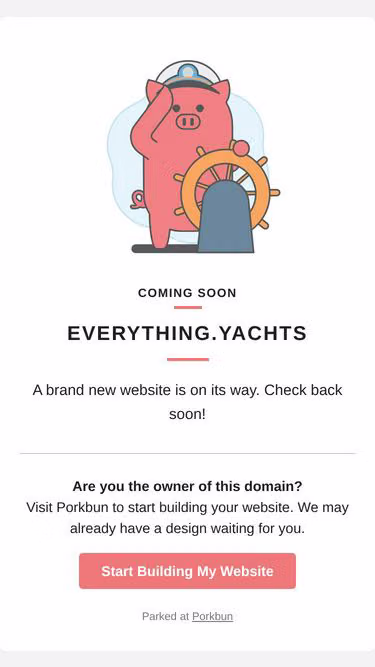 Screenshot of everything.yachts