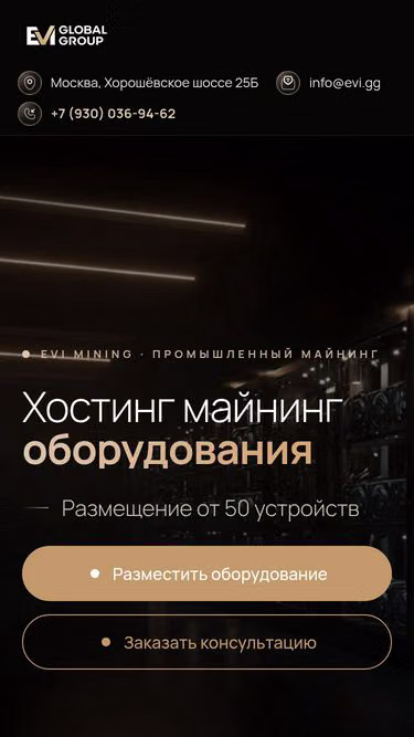 Screenshot of evi.gg
