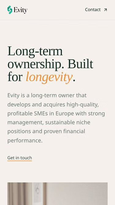 Screenshot of evity.se
