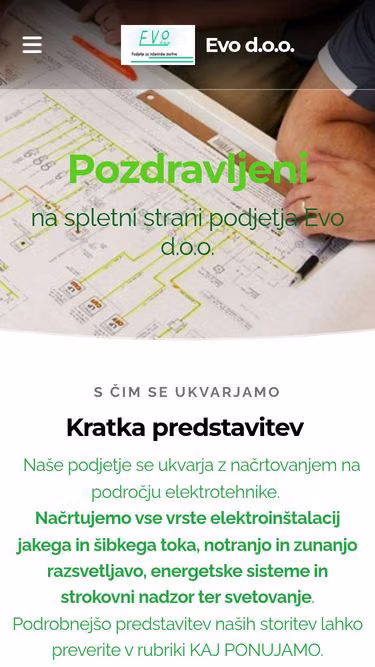 Screenshot of evo.si
