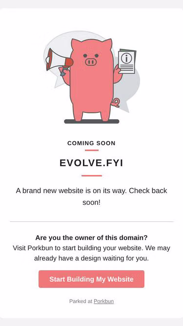 Screenshot of evolve.fyi