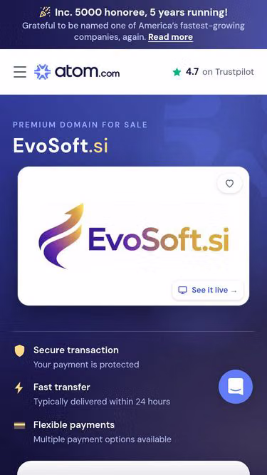 Screenshot of evosoft.si