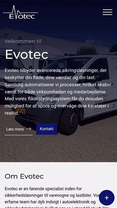 Screenshot of evotec.dk