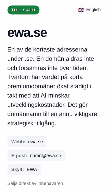 Screenshot of ewa.se