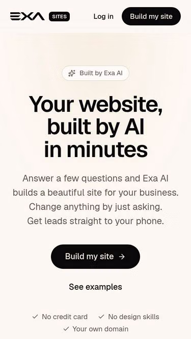 Screenshot of exa.site