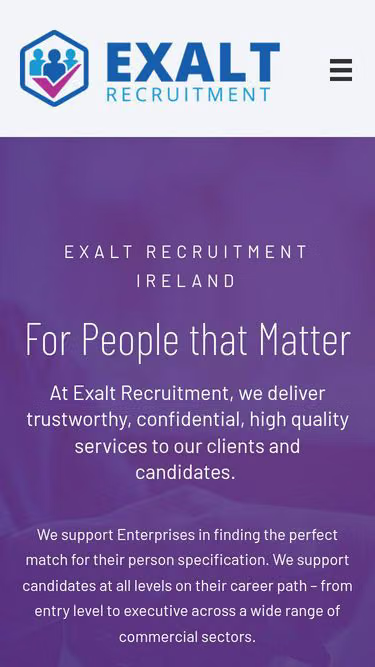 Screenshot of exalt.ie