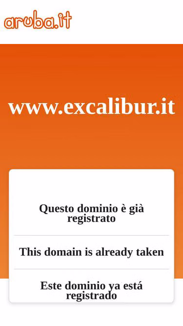 Screenshot of excalibur.it