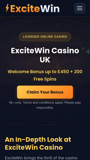 Screenshot of excitewin.app
