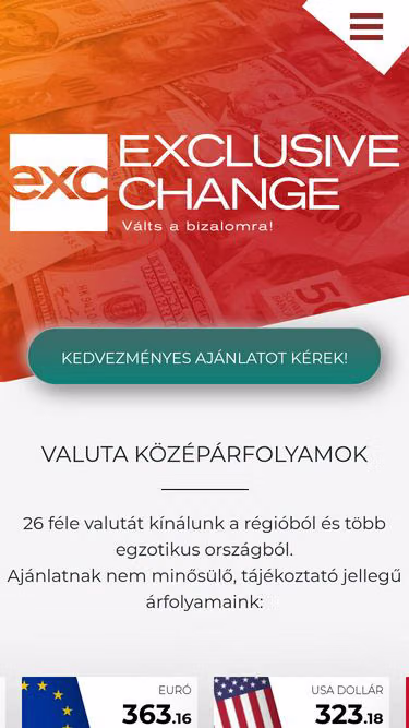 Screenshot of exclusive.hu