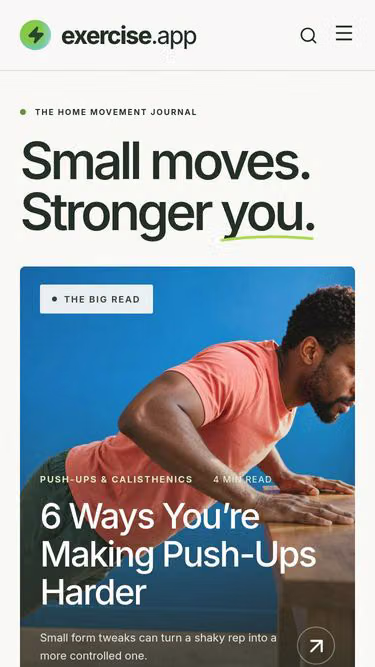 Screenshot of exercise.app