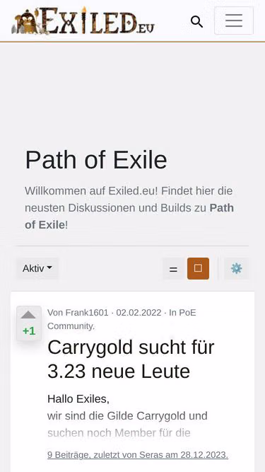 Screenshot of exiled.eu