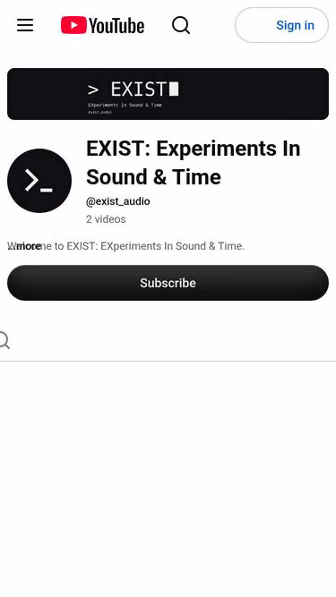 Screenshot of exist.audio