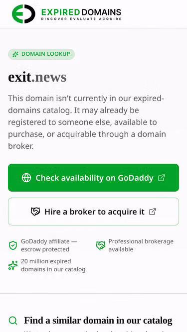 Screenshot of exit.news