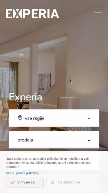 Screenshot of experia.si