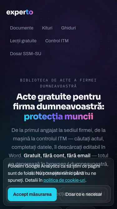 Screenshot of experto.ro