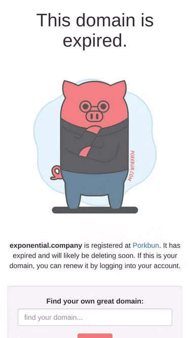 Screenshot of exponential.company